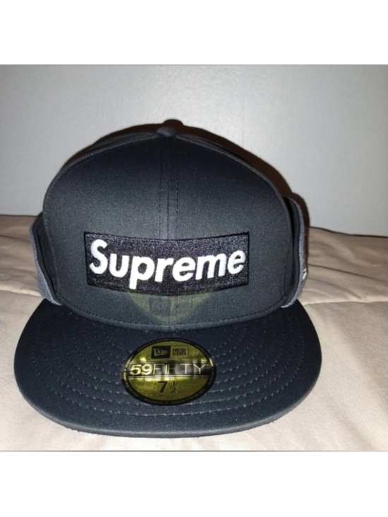 Supreme Other - Supreme FW20 Black GORETEX WINDSTOPPER Earflap Box Logo New Era Fitted Cap 7 1/2